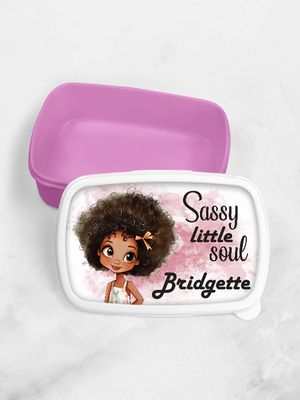 Personalised Sassy Girl Children's Lunch Box