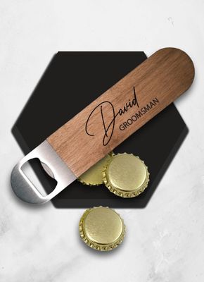 Personalised Classic Wood Bottle Opener