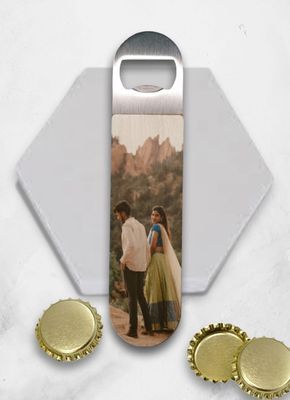 Personalised Photo Wood Bottle Opener