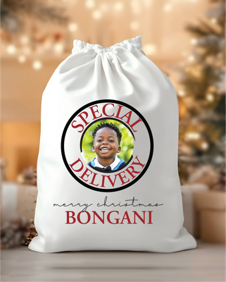Personalised Photo Christmas Santa Sack