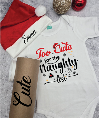 Personalised Too Cute Christmas Baby Hamper