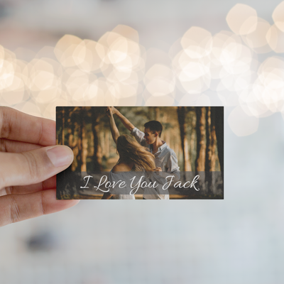 Personalised Love Note Metal Wallet Card