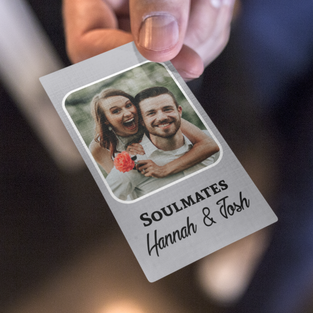 Personalised Love Note Metal Wallet Card