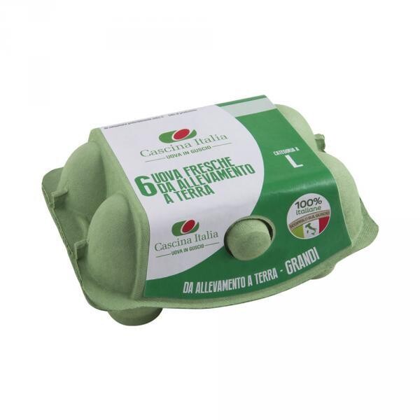 Uova allevate a terra grandi confezionate in polpa (16x6u) Uova allevate a terra grandi confezionate in polpa (16x6u)