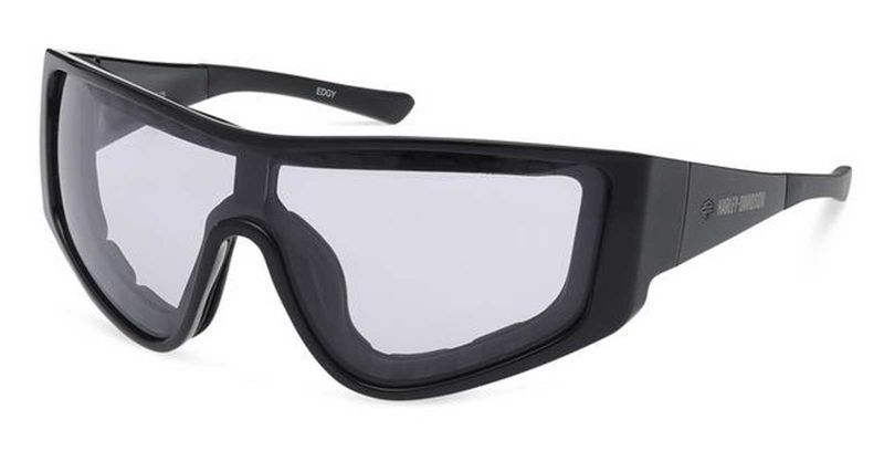 Harley-Davidson® Men&#39;s Edgy Shield Photochromic Sunglasses, Shiny Black Frames