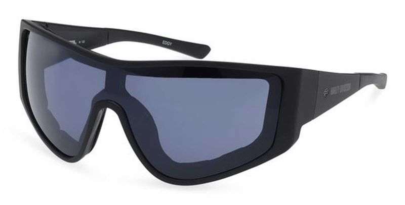 Harley-Davidson® Men&#39;s Edgy Shield Sunglasses, Matte Black Frames &amp; Smoke Lenses