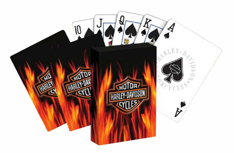 Harley-Davidson® Flaming Bar &amp; Shield Standard Playing Cards Deck