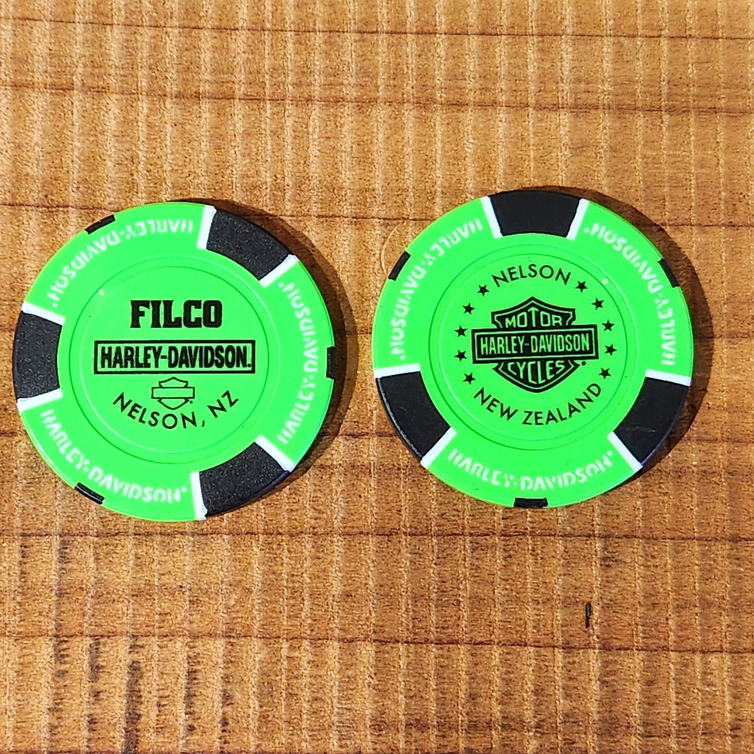Harley-Davidson® FILCO Harley-Davidson® Poker Chip Green &amp; Black CHIP