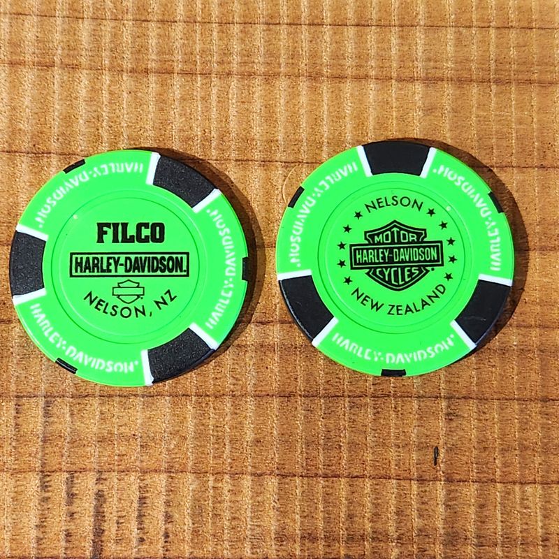 Harley-Davidson® FILCO Harley-Davidson® Poker Chip Green &amp; Black CHIP
