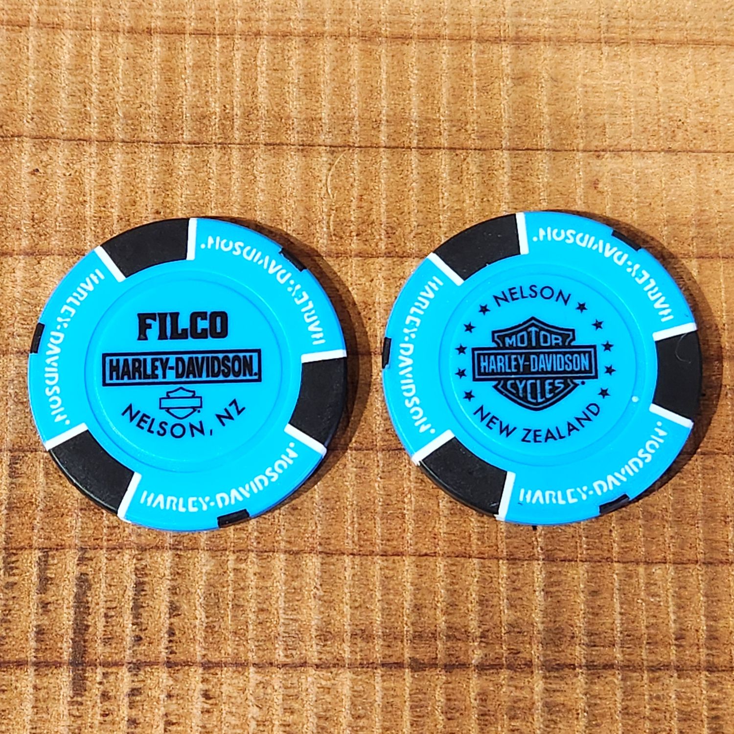 Harley-Davidson® FILCO Harley-Davidson® Poker Chip Blue &amp; Black CHIP