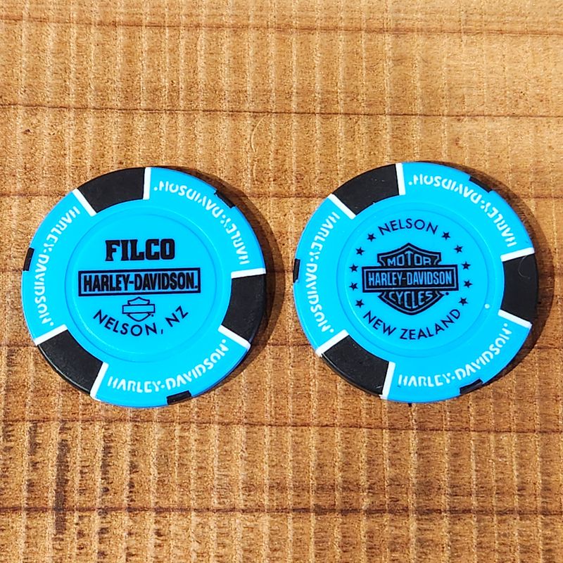 Harley-Davidson® FILCO Harley-Davidson® Poker Chip Blue &amp; Black CHIP