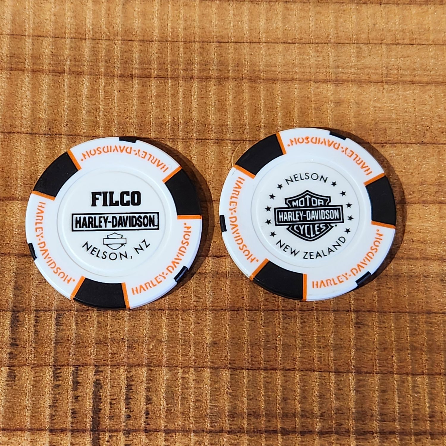 Harley-Davidson® FILCO Harley-Davidson® Poker Chip White&amp; Black CHIP