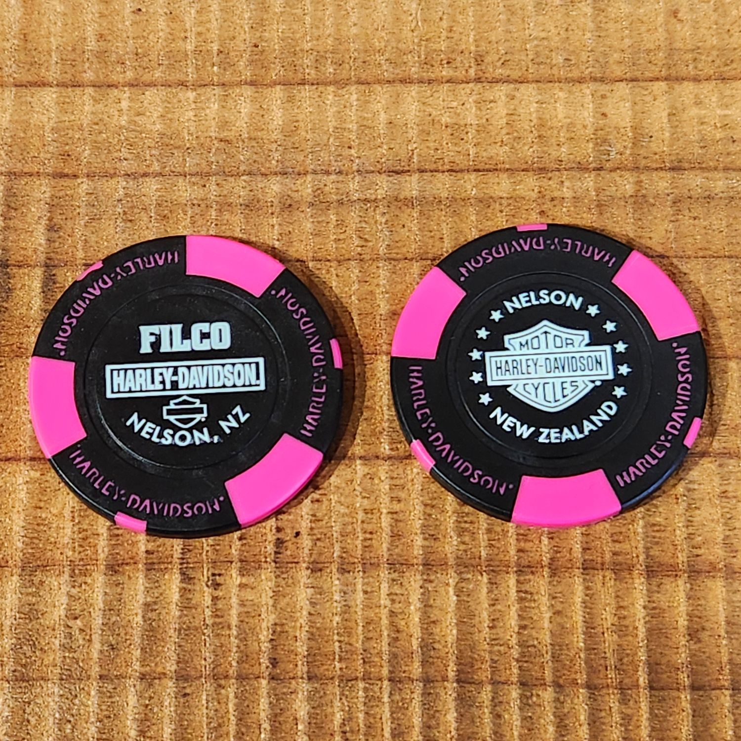 Harley-Davidson® FILCO Harley-Davidson® Poker Chip Black &amp; Pink CHIP