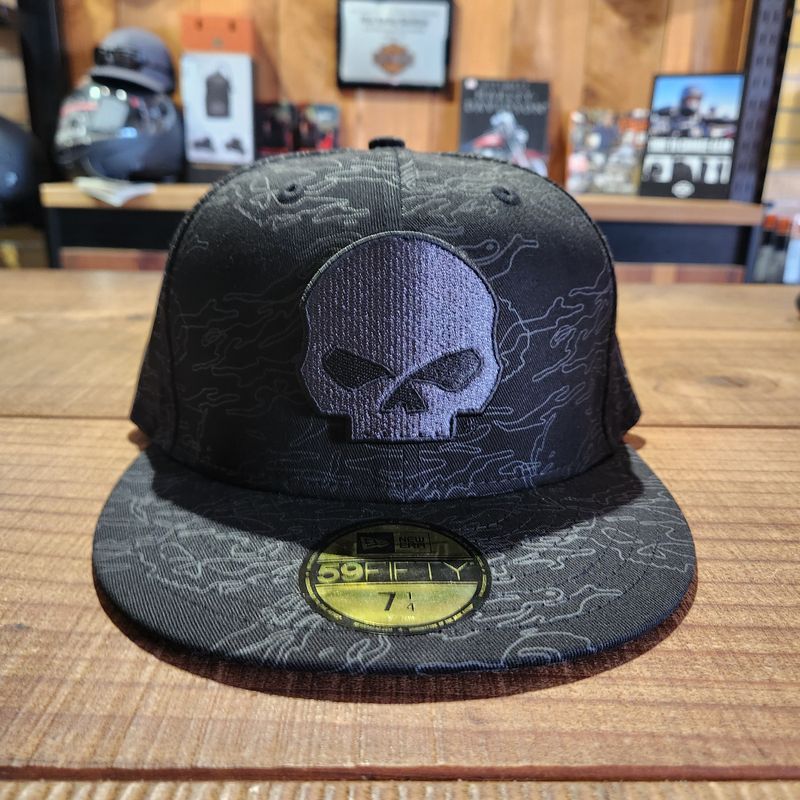 Harley-Davidson® Men&#39;s Willie G Skull Camo 59FIFTY Baseball Cap- Black