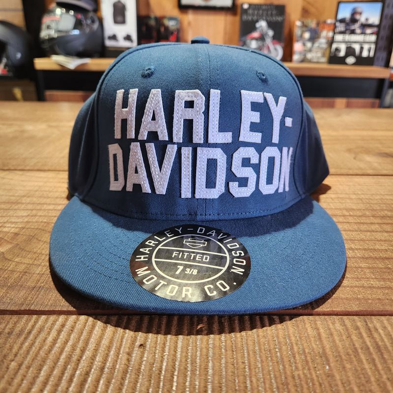 Harley-Davidson® Men&#39;s H-D Felt Block Fitted Baseball Cap - Blue