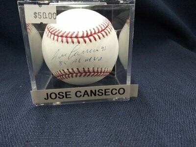 SALE Jose Canseco Autograph Oakland A's Custom Jersey Signed JSA