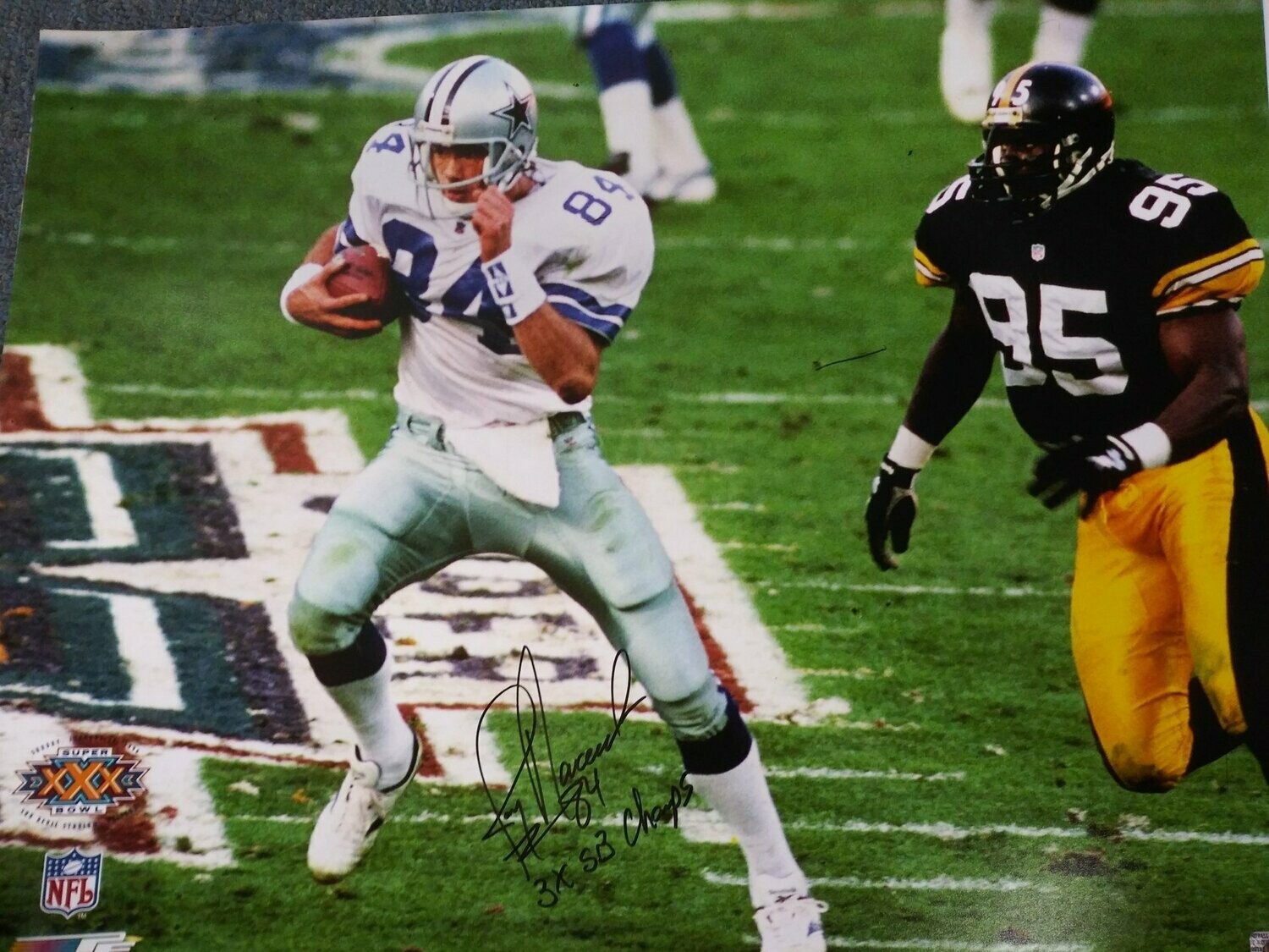 JAY NOVACEK SIGNED DALLAS COWBOYS SUPER BOWL 16X20 INSC 3X SUPER BOWL CHAMPS