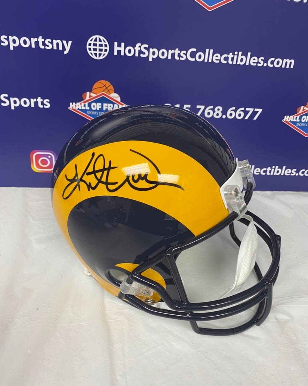 Kurt warner hotsell signed helmet