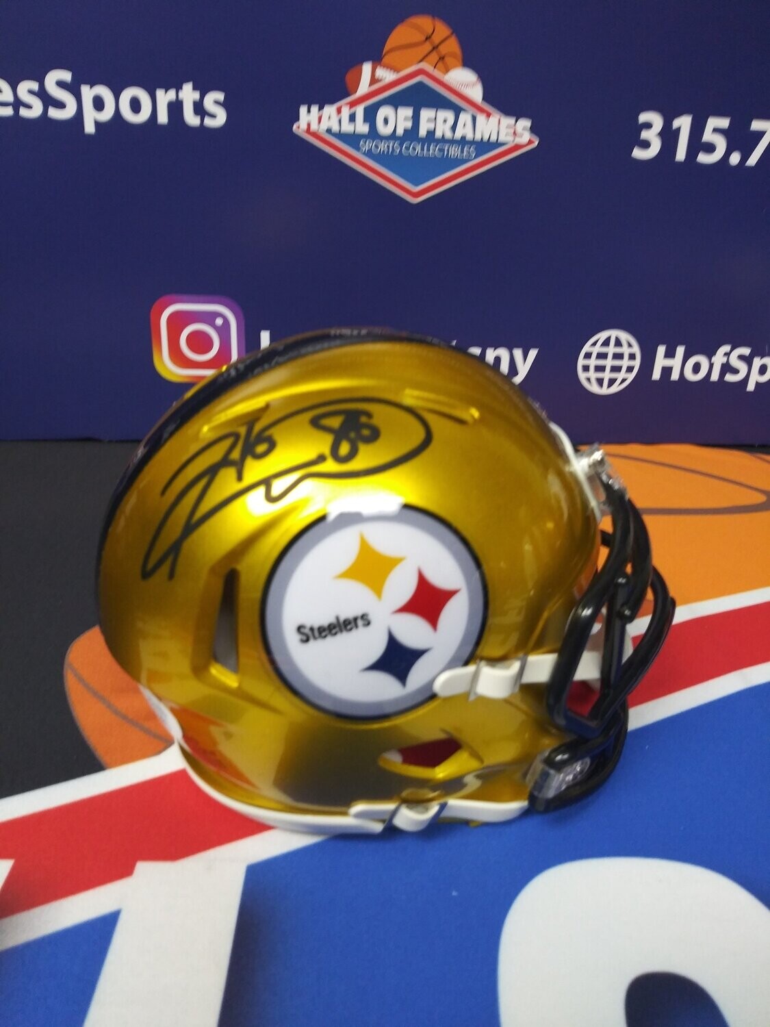 Hines Ward Pittsburgh Steelers Autographed Mini-Helmet