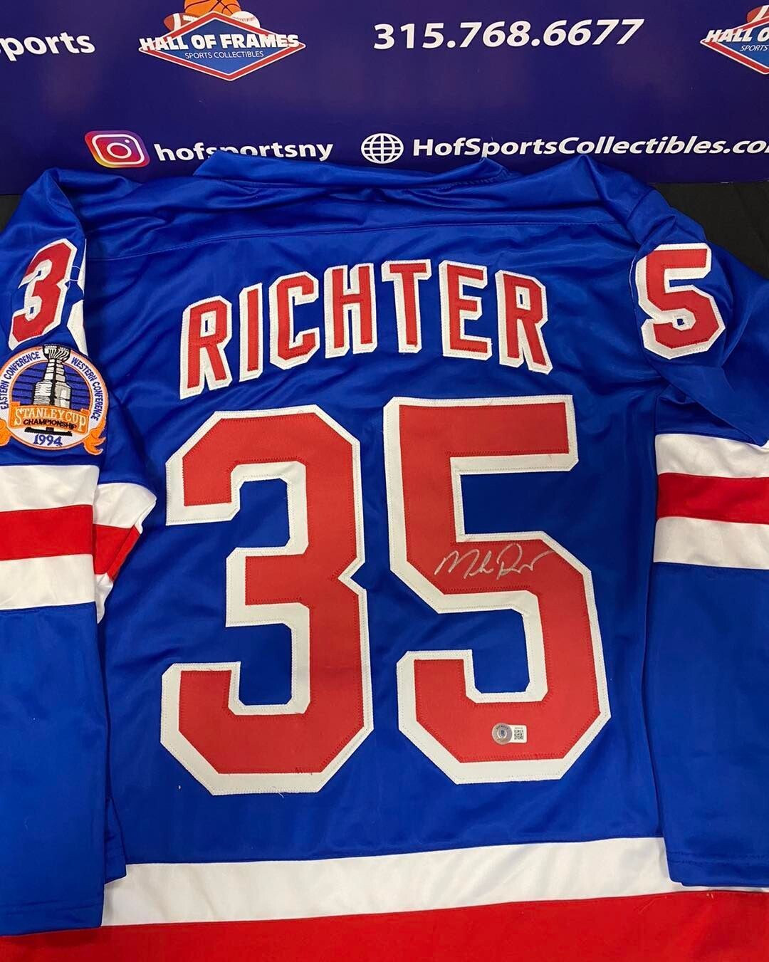 Mike Richter Rangers jersey
