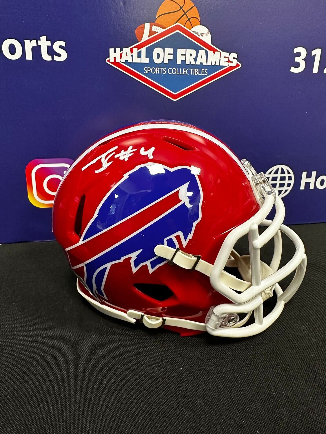 James Cook Autographed Signed Buffalo Bills Riddell 1990's Red Throwback  Speed Authentic Helmet - Beckett QR Authentic