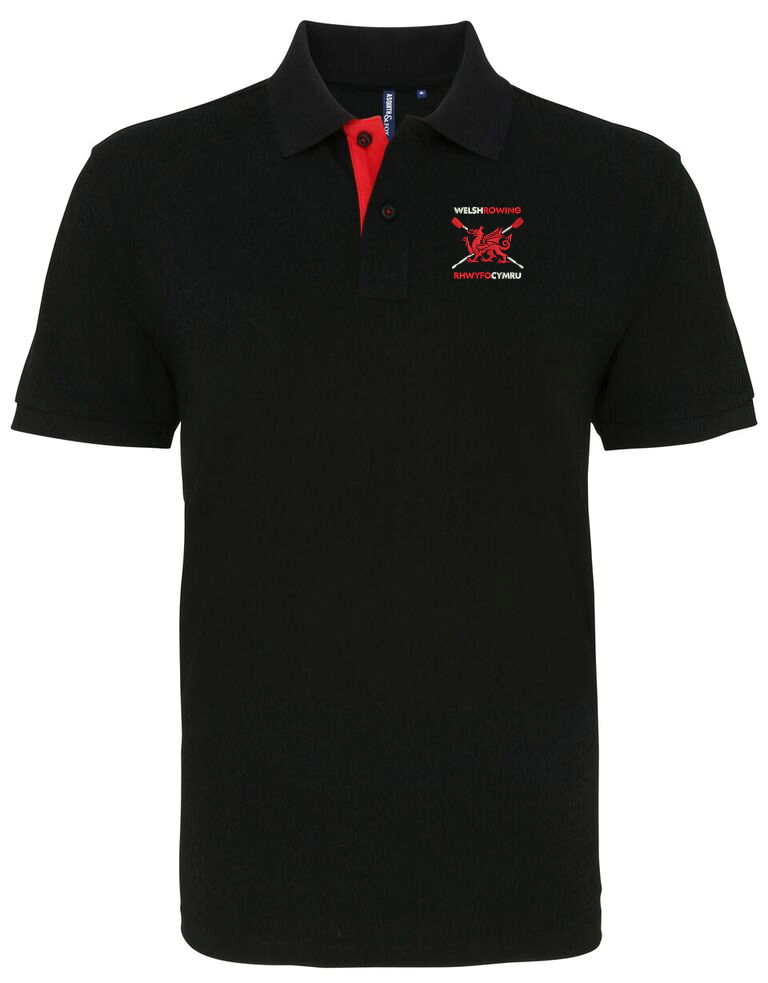 Welsh Rowing Classic Fit Contrast Polo