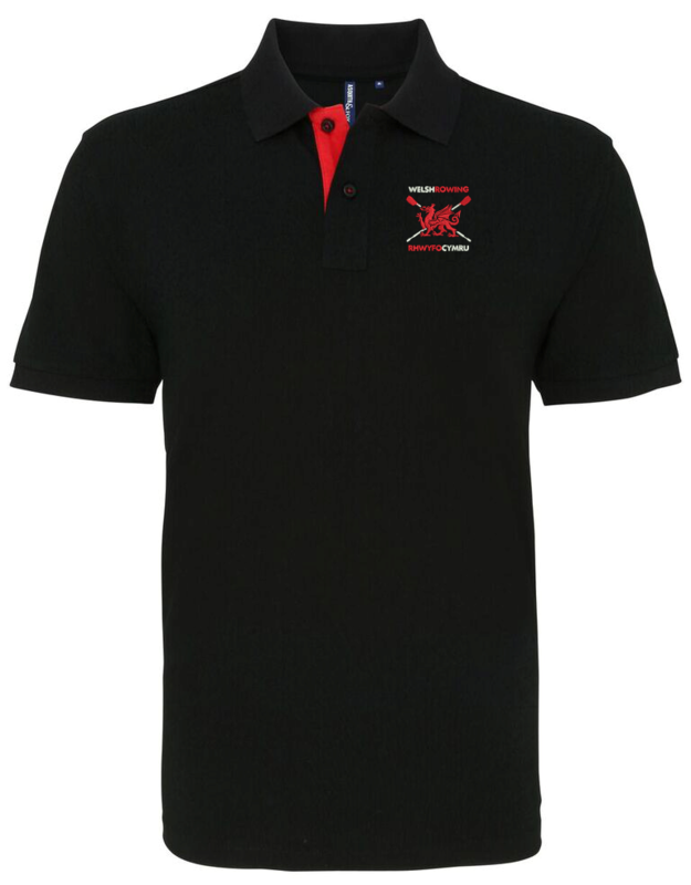 Welsh Rowing Classic Fit Contrast Polo