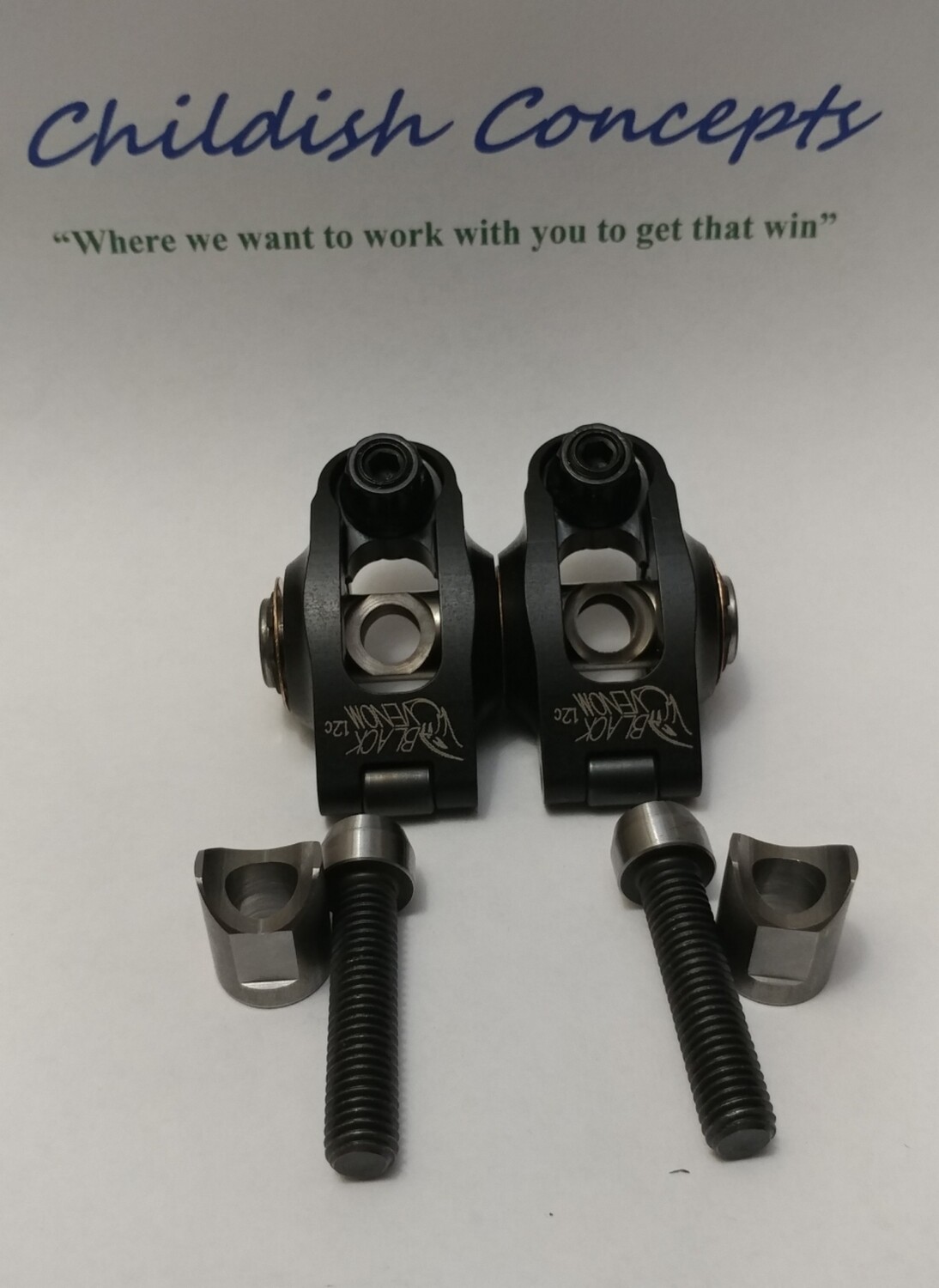 Gauge 1.2 Black Venom rocker arm set (clone/non hemi)