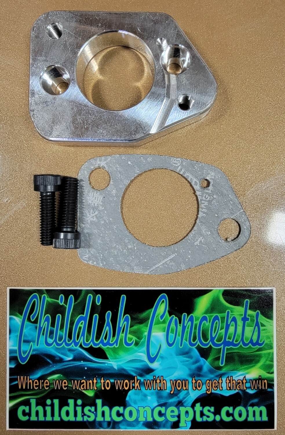 GX390 carb adapter plate (15 to 0 deg adapter add on)