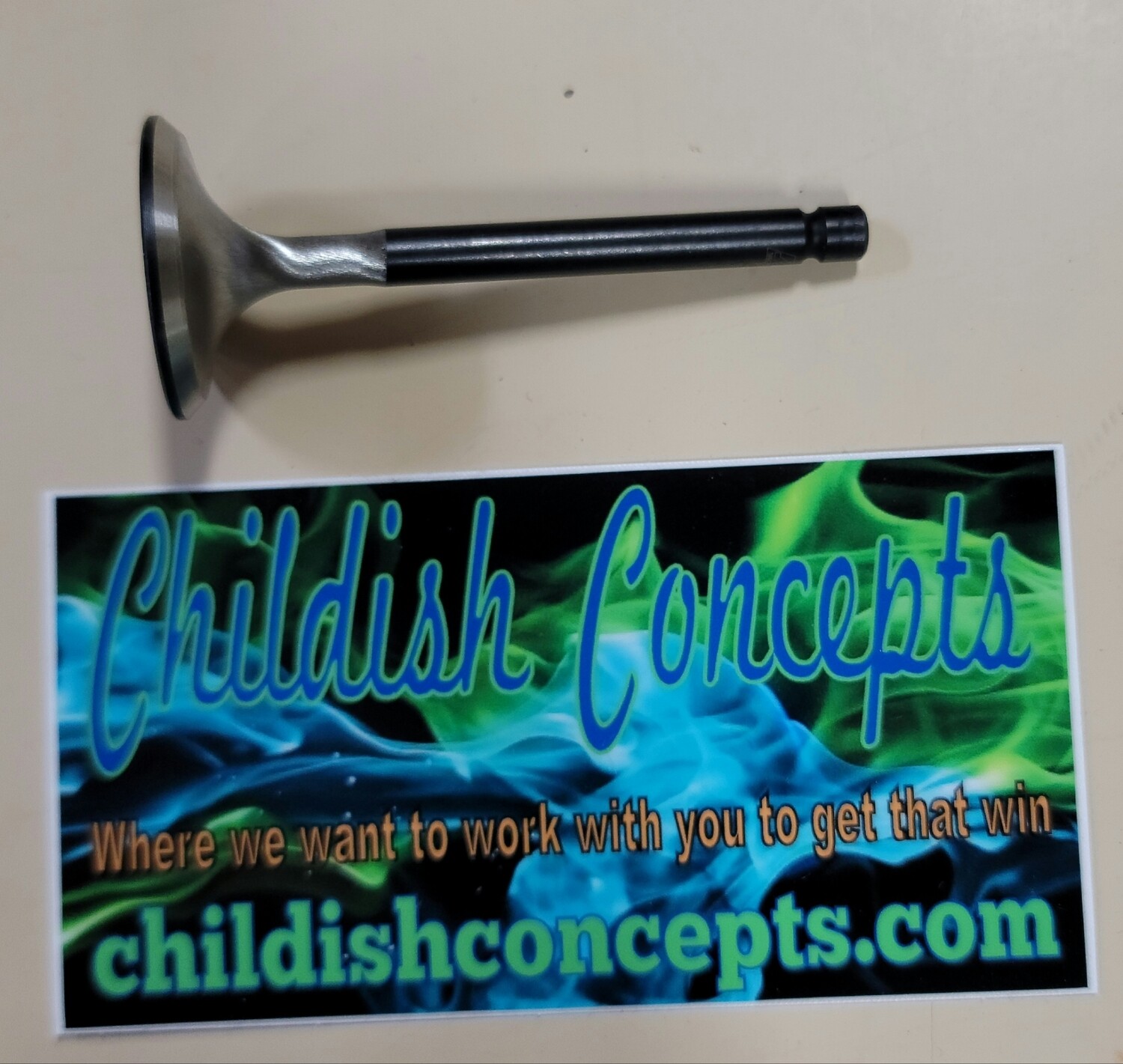 28mm 2.640 +.130 stainless valve (Dished) 5.5 mm stem