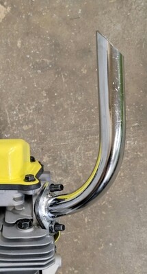 Side Exit Mini Bike Pipe (short angle cut)