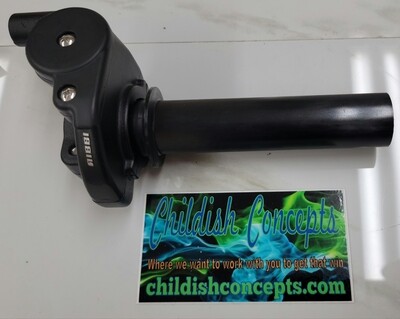 Twist Throttle Right Angle Cable Exit Black