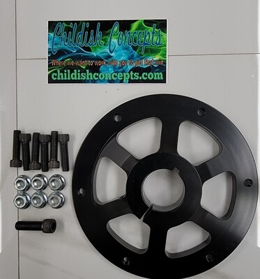 Sprocket/Gear Hub 1-1/4" axle (black w/hardware)