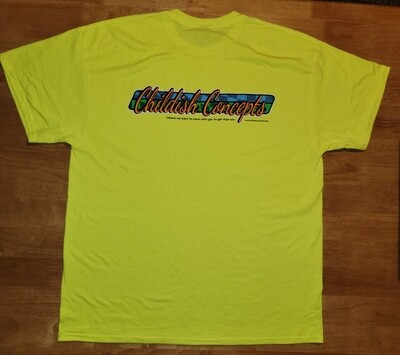 Safety yellow (green) extra large Childish Concepts T shirt
