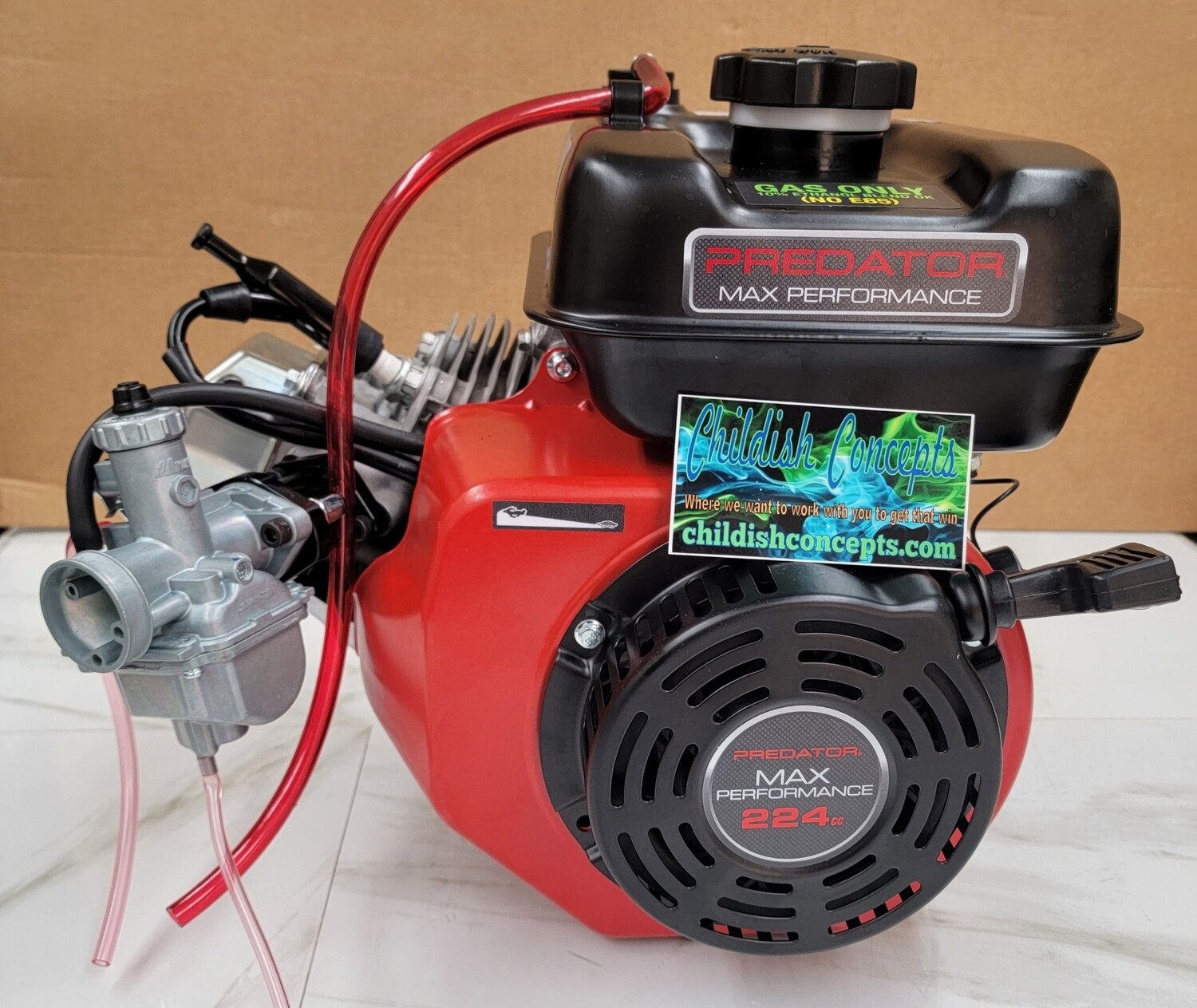 Predator 224 tank on engine CS china vm22 carb build