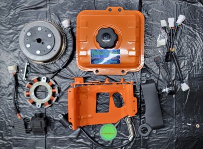 CDI charging coil kit for clone style taper engines (5800 limit) with tank and brackets