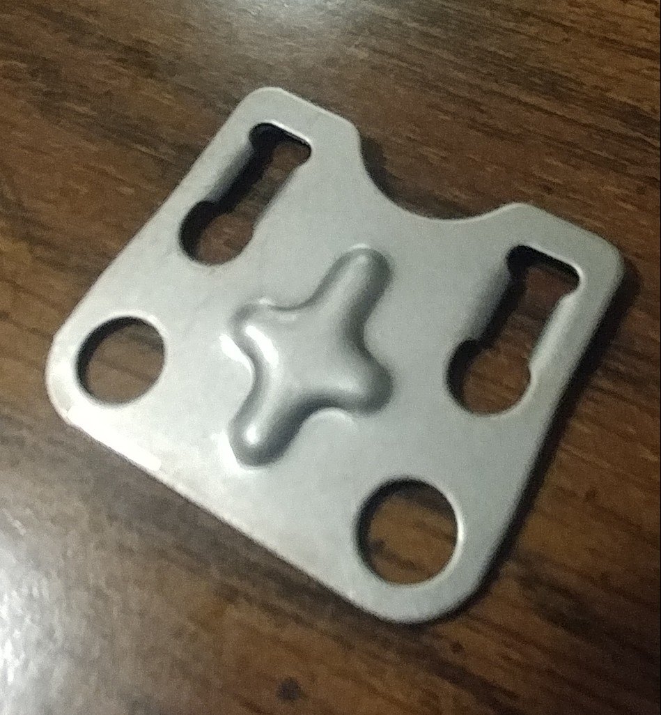 Narrow long slot guide plate