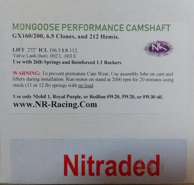 NR Racing 272 Mongoose  (clone or hemi only) Cam
