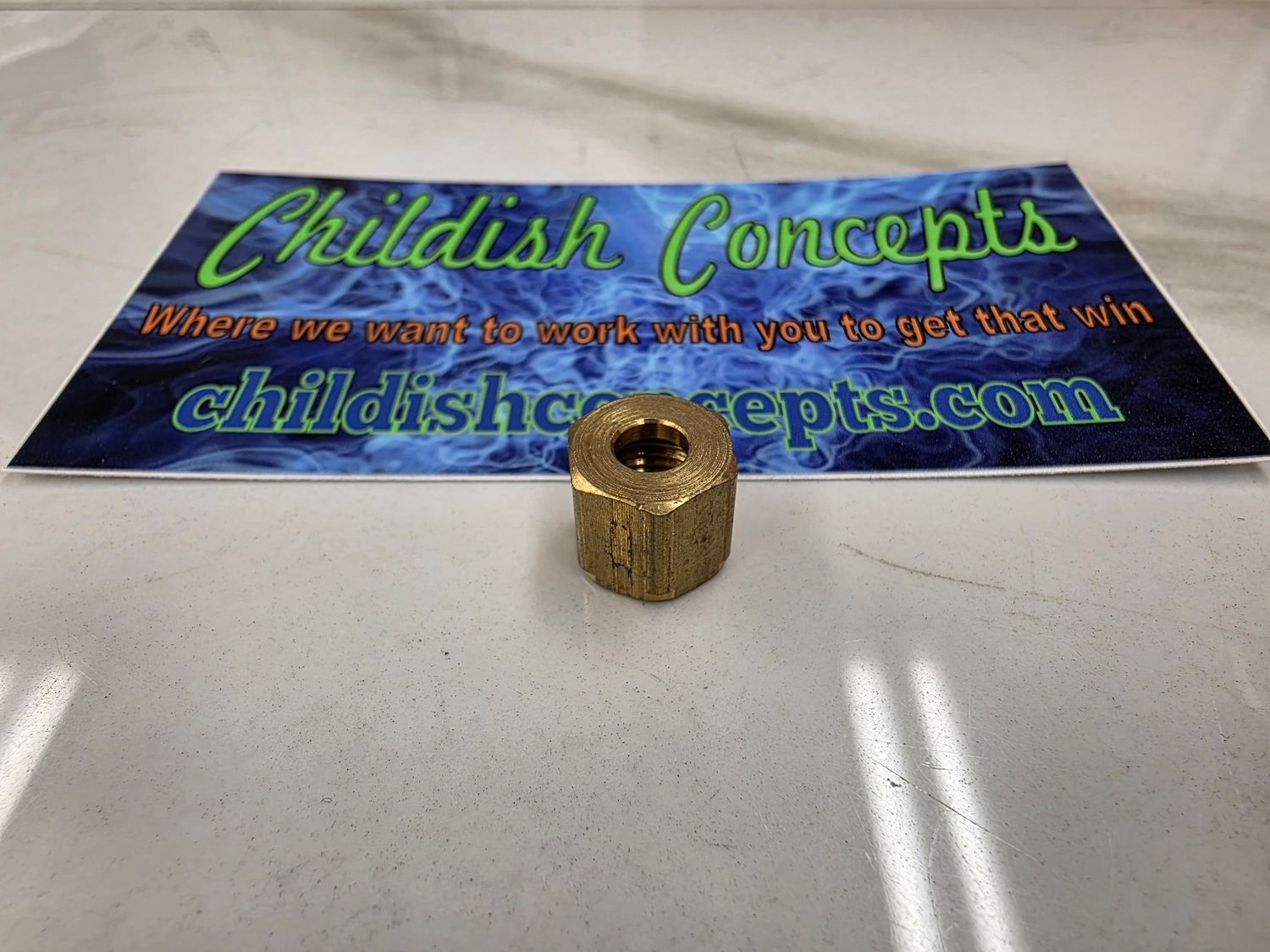 Throttle Cable Fitting Compression Nut (white tube style)