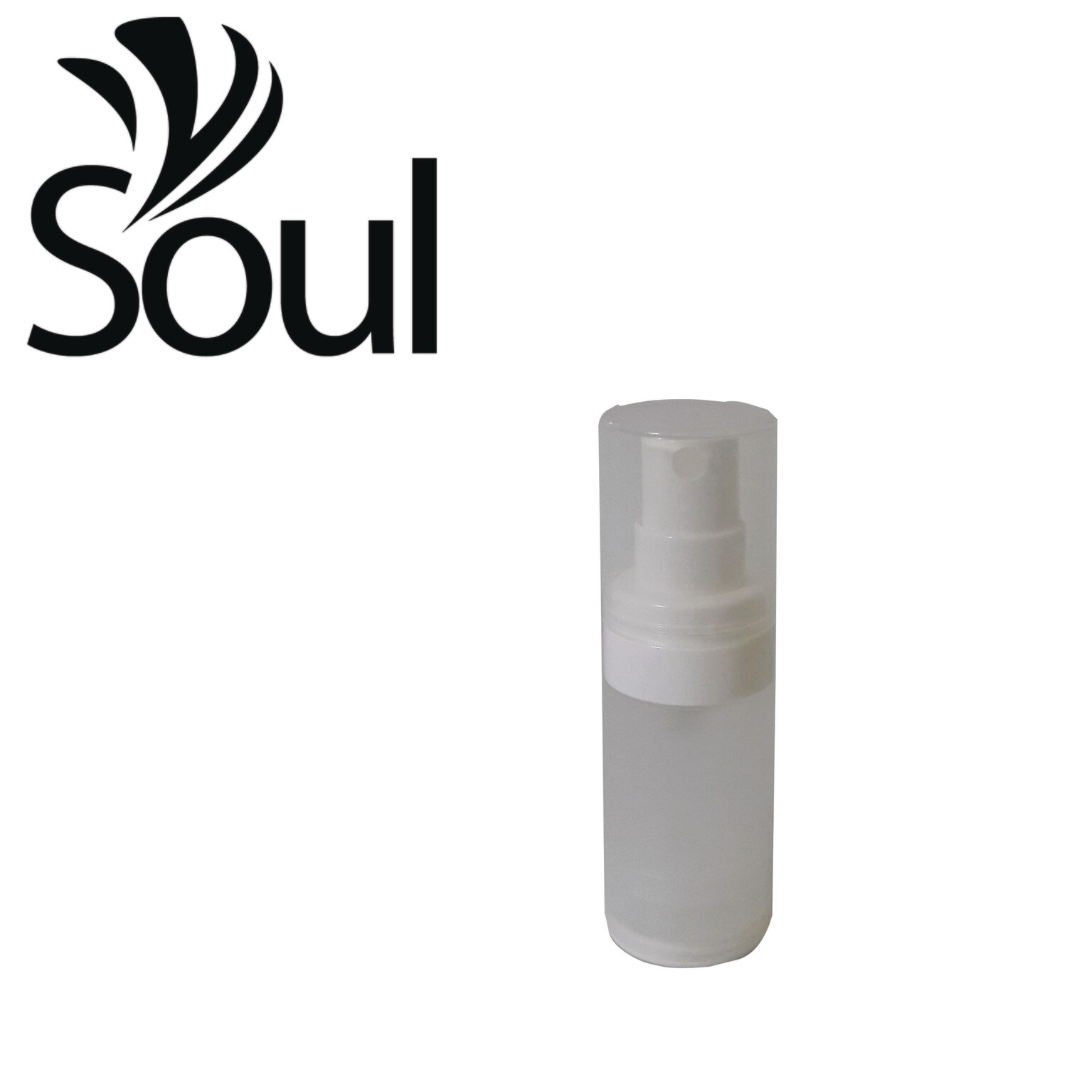 15ml - Round Plastic Frosted Bottle with Airless Spray
