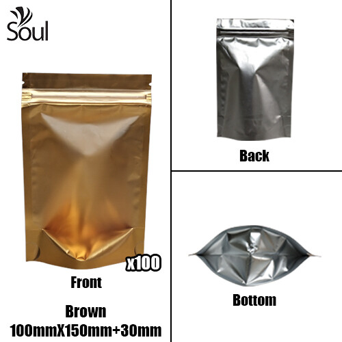 Triangle - Aluminium Side Seal Bag - Full - B- 100x150+30