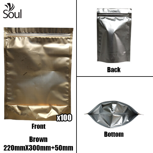 Triangle - Aluminium Side Seal Bag - Full - B- 220x300+50