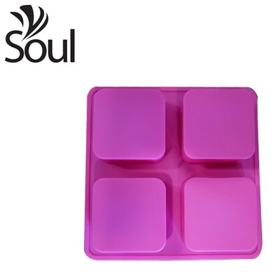 SM - 4x100G Soap Mould Square Shape