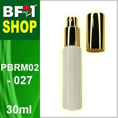 30ml-PBRM02-027-White Colour Gold Cap (Clear Stock)