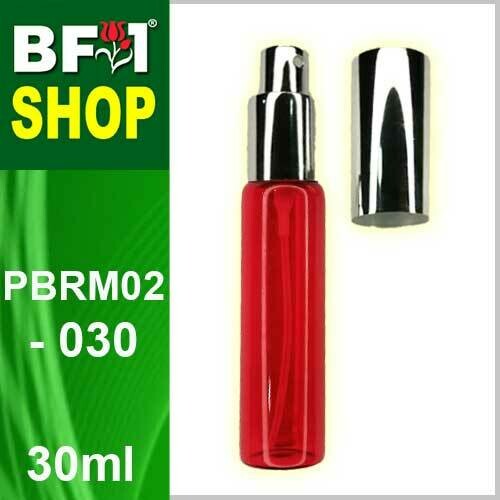 30ml-PBRM02-030-Red Colour Silver Cap (Clear Stock)