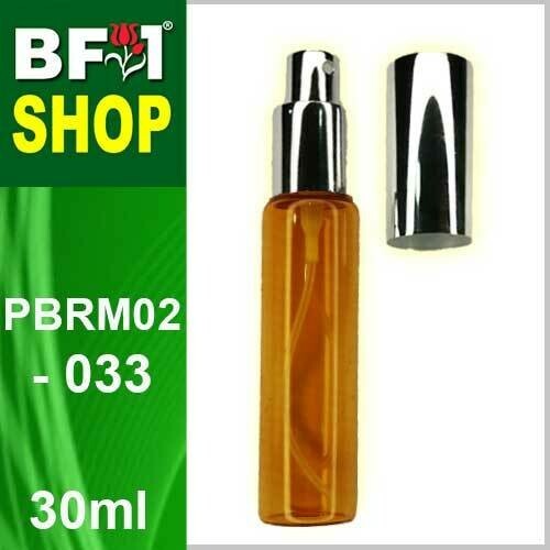 30ml-PBRM02-033-Orange Colour Silver Cap (Clear Stock)