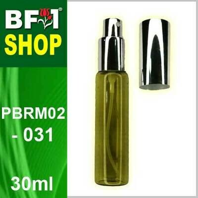 30ml-PBRM02-031-Moss Green Colour Silver Cap (Clear Stock)