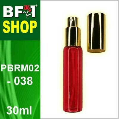 30ml-PBRM02-038-Red Colour Gold Cap (Clear Stock)