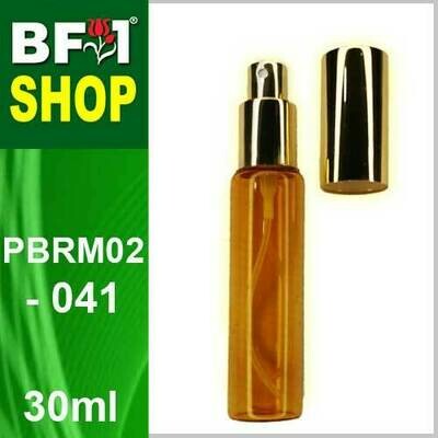 30ml-PBRM02-041-Orange Colour Gold Cap (Clear Stock)