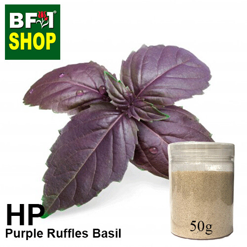 Herbal Powder - Basil - Purple Ruffles Basil Herbal Powder - 50g